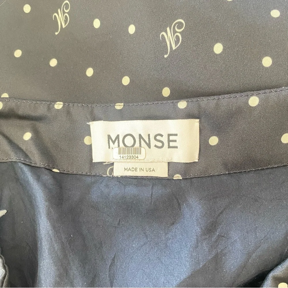 MONSE M Dot Cascade Slip Skirt Black 10 - Picture 15 of 16